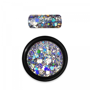 MO Körömdísz holo glitter 01 ezüst