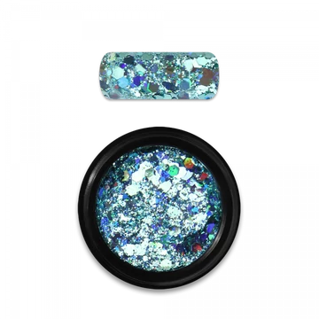 MO Körömdísz holo glitter 04 türkiz