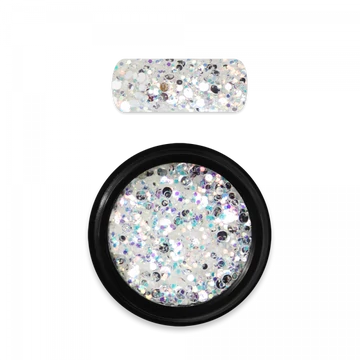 MO Körömdísz holo glitter 05 fehér