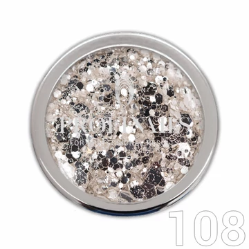 PN Körömdísz glitter No108 ezüst