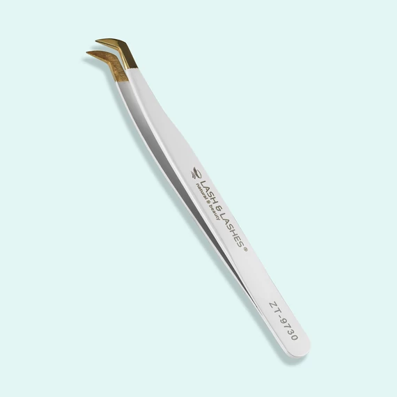 Pro-Volume Szempillacsipesz  #ZT-9730 (Fehér-Arany Heggyel)