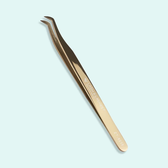 Pro-Volume, Rövid Hegyű Szempillacsipesz  #ZT-9235 (Plasma-Rose-Gold)