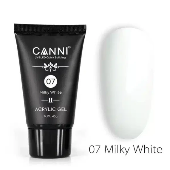 CAN Acryl zselé white 45gr milky tubosos