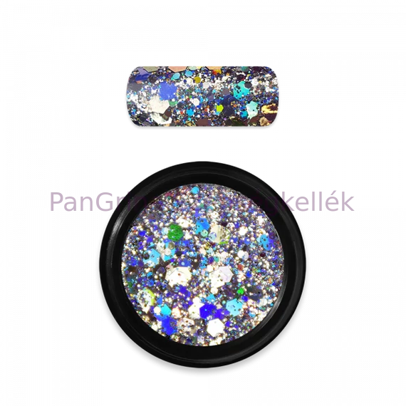 MO Körömdísz holo glitter 01 ezüst