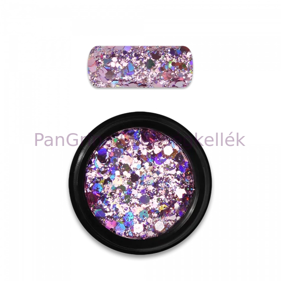 MO Körömdísz holo glitter 03 rose