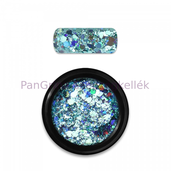 MO Körömdísz holo glitter 04 türkiz
