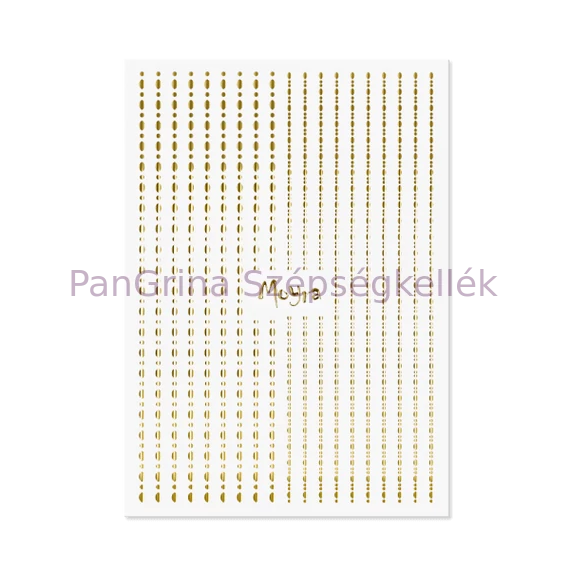 MO Körömdísz csík pontok 01 arany