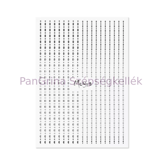PN Körömdísz csík pontok 02 ezüst